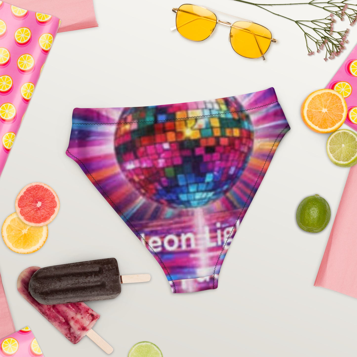 Recycled high-waisted bikini bottom