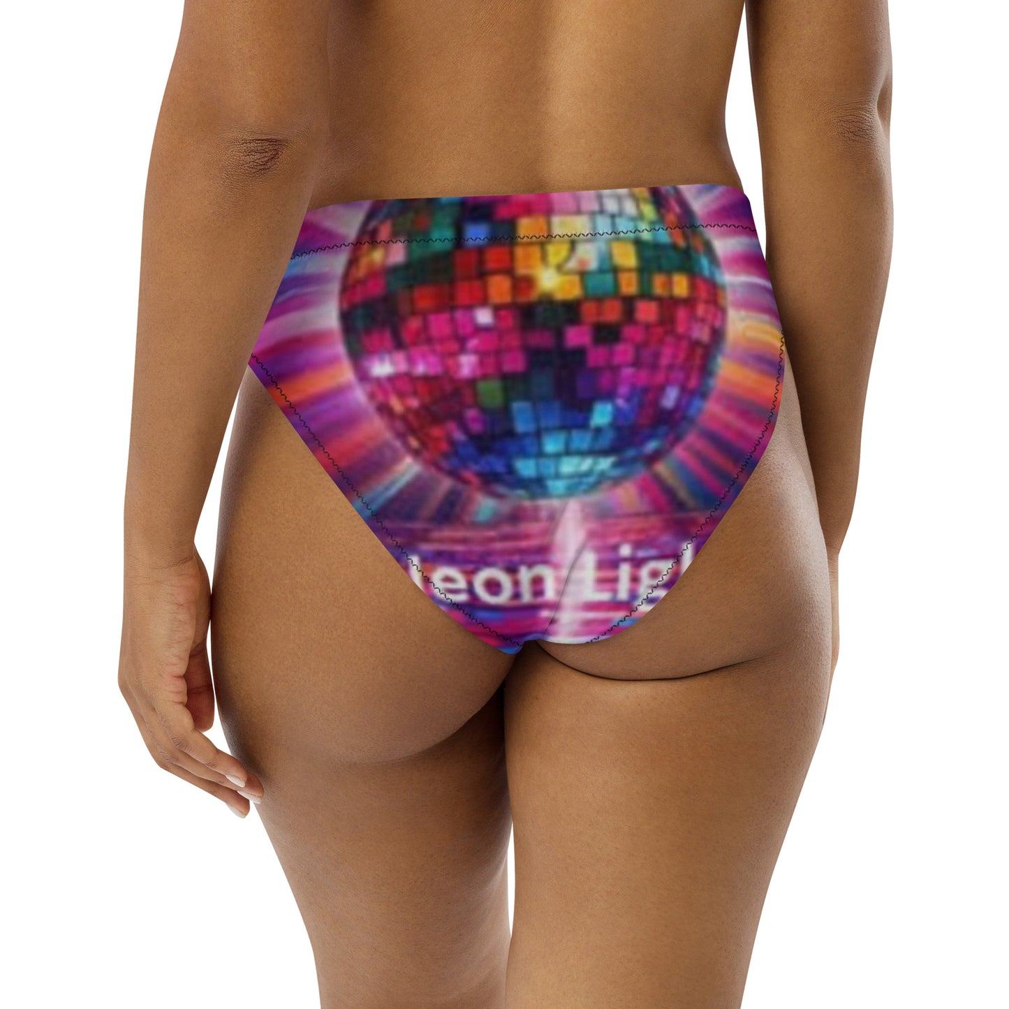 Recycled high-waisted bikini bottom