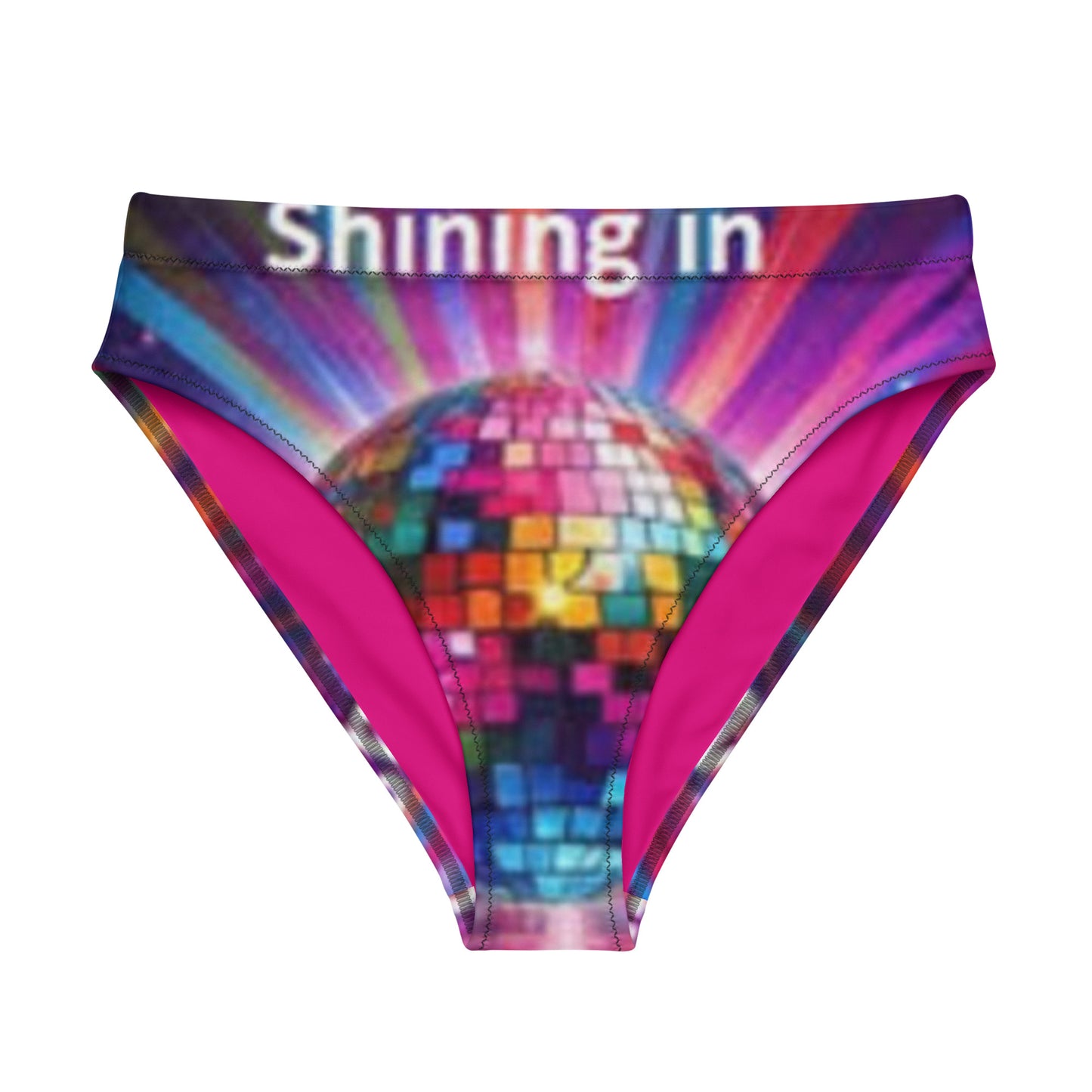 Recycled high-waisted bikini bottom