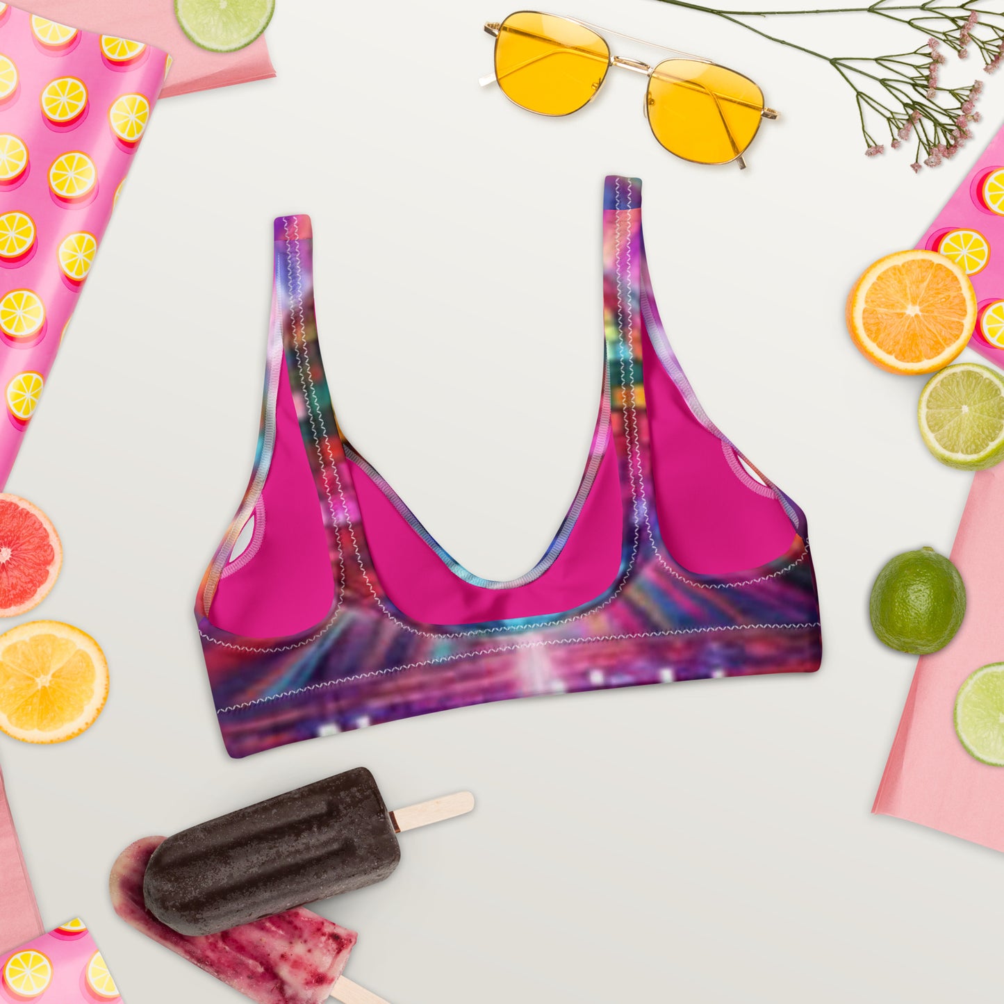 Recycled padded bikini top