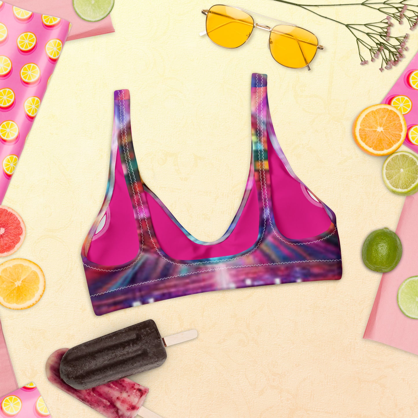 Recycled padded bikini top