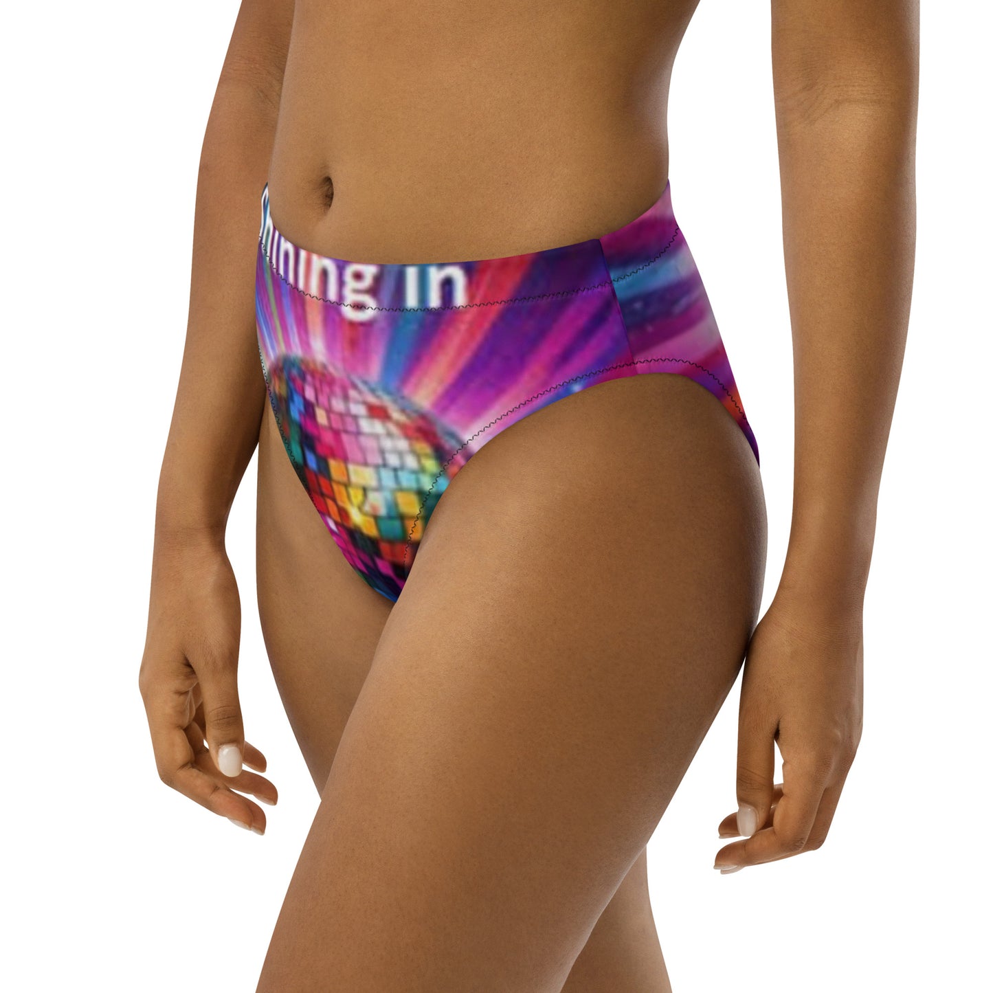 Recycled high-waisted bikini bottom